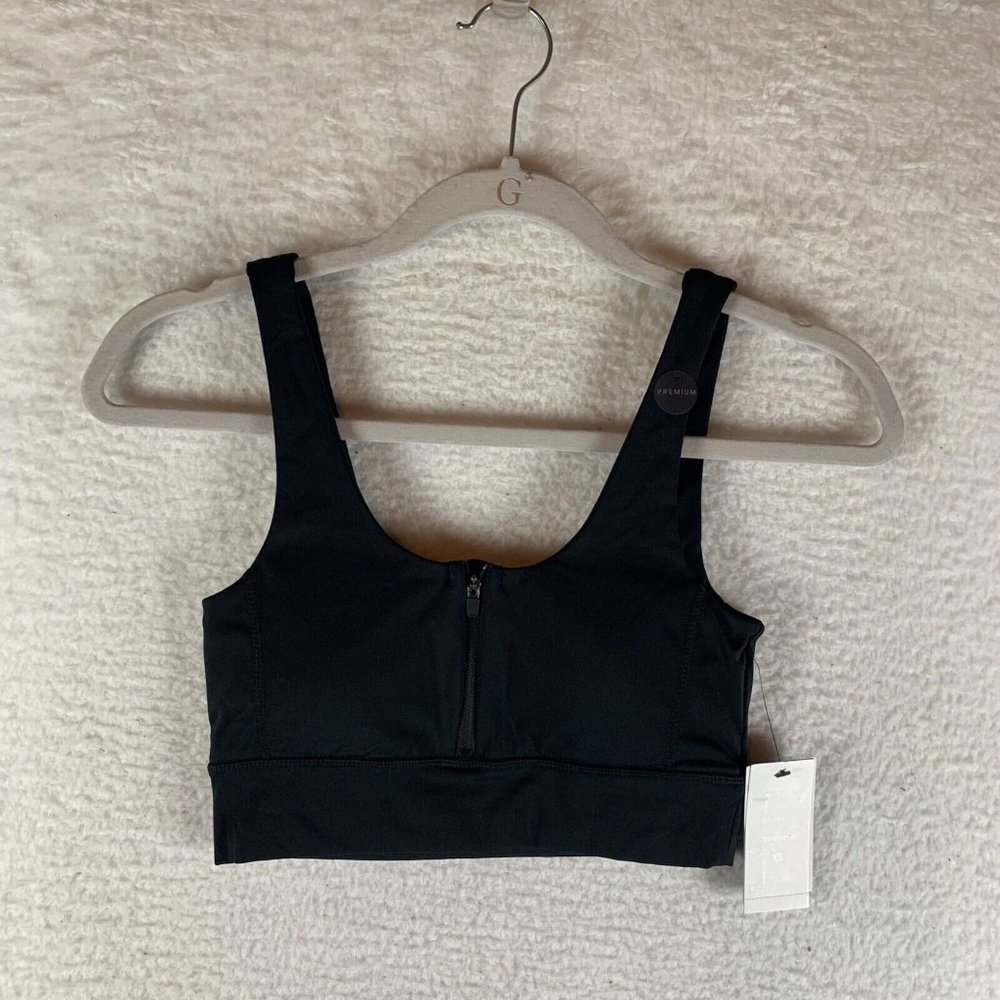 Cotton On Body Women's Ultimate Zip‎ Front Black Vestlette Top Size XS NWT 8259